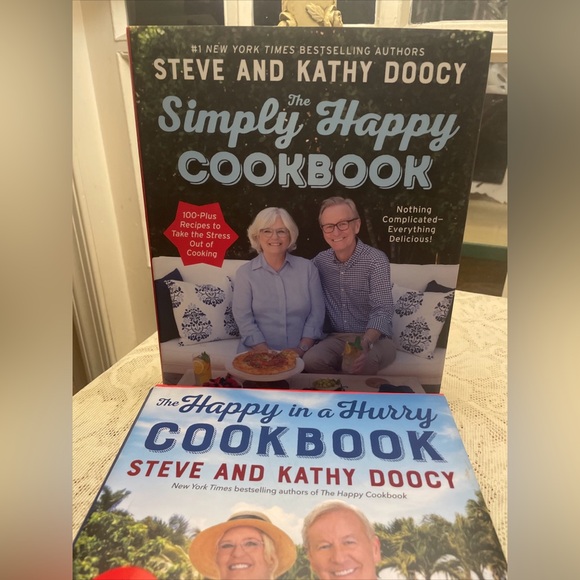 Lot Of 2 “ The Simply Happy Cookbook & The Happy In A Hurry Steve & Kathy Doocy - Picture 7 of 7